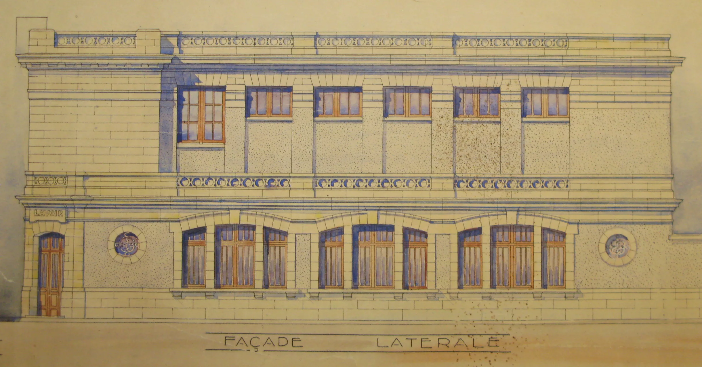 aquarelles du projet de Louis Lablaude en 1923, conservées aux archives municipales de Thouars.